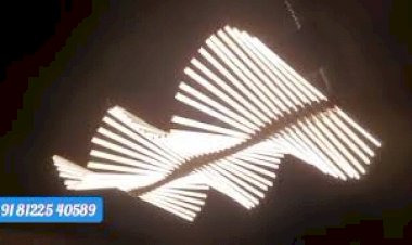 kinetic ceiling chandelier light +91 8122540589 India, Restaurant pub bar club showroom new design