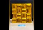 Golden 3D wall panel Decoration 81225 40589 India | ACP PVC sheet Gold colour panel sheet | ACP sheet