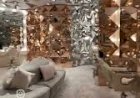 3D panel Gold silver color panel wall floor ceiling Decoration 8122540589 India Event Interior Decor