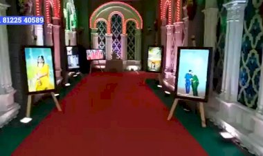 Automatic Photo Change Wedding Reception Entrance Decoration +91 81225 40589 India | 3D Photo Frame