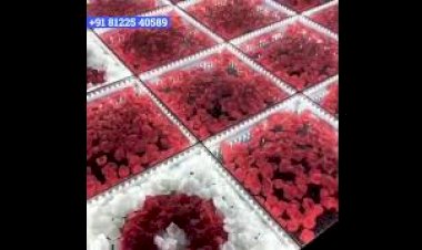 3D LED Glass Flower Floor Stage Platform Wedding Reception Decoration +91 81225 40589 | New Concept