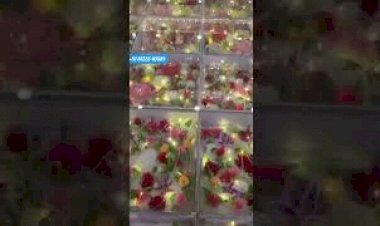 LED Glass Flower Floor Decoration +91 81225 40589 | Wedding Marriage Reception India