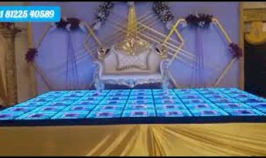 3D LED Glass Stage Floor Decoration New concept 91 81225 40589 | Wedding or Corporate Event India