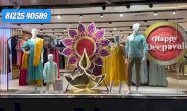 Showroom Window Display Advertising 8125540589 India, Shop Store new design interior decor