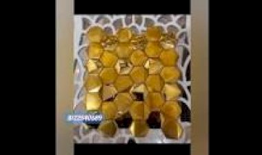 3D Wall panel 8122540589 Interior Decor New concept New Designs Gold silver wood colour India