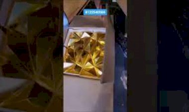 3D Gold silver sheet 8122540589 Acp pvc wall panel Decor New Design pub Bar club Restaurant Showroom shop Event