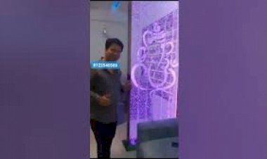 Water Bubble Wall 8122540589 glass Partition water fountain interior Decor New Design India