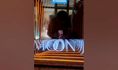 3D Infinity mirror glass Neon sign Led Light name board 8122540589 New Design concept Decor India